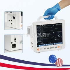 12″ Patient Monitor ICU CCU Vital Sign For ECG NIBP SpO2 TEMP RESP EtCO2 PR