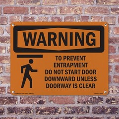 To Prevent Entrapment Do Not With Symbol OSHA WARNING Sign, Decal 5 or 10 Pack