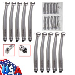 10 PCS Dental High Speed Handpiece Push Button Turbine 4 Hole NSK Pana Max Style