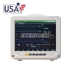 12-Inch Patient Vital Signs Monitor Multi-Parameter ECG/NIBP/TEMP/RESP/SPO2/PR
