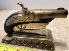 Vintage Eagle black powder pistol, collectible stapler. Works! Hong Kong