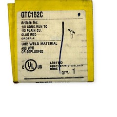 Erico Cadweld GTC152C Graphite Mold for Welding 1 AWG Cable to 1/2in Ground Rod