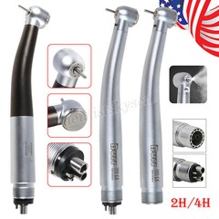 Dental Fiber Optic LED E-generator / High Speed Handpiece Turbine 2/4/6Holes USA