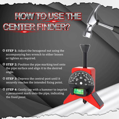 Pipe Center Finder, Pipefitter Tools W/Magnetic Centering Head, 2.75″ Y-Type Pip