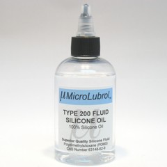 MicroLubrol 200 Fluid Pure Silicone Lubricant Oil PDMS 350 cst centistokes 8 oz