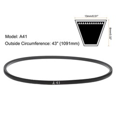 3pcs A41 Rubber Belt, A-Section V Belt 43″ Outside Circumference x 0.51″ Width