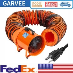 12 in Utility Blower Exhaust Fan with 32.8 ft Duct 3500 r/min & 3500 CFM