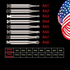 Dental Round Latch Carbide Burs RA 1 2 3 4 5 6 7 8 SANDENT Fit Slow Low Speed