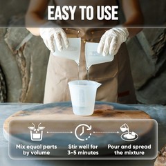 1 Gallon Table Top Epoxy Resin Kit – 1:1 Mix, Crystal Clear & High Gloss, UV …