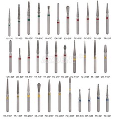 AZDENT Dental FG Diamond Burs Fit For High Speed Handpiece Friction Grip 1.6mm