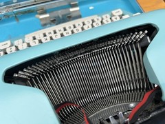 Vintage Royal Futura 600 Portable Manual Typewriter Aqua Blue W/ Carry Case