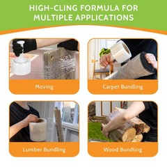 12 Rolls Down Gauge Narrow Banding Stretch Wrap 5″x1000′ 50 Ga Clear Shrink Film