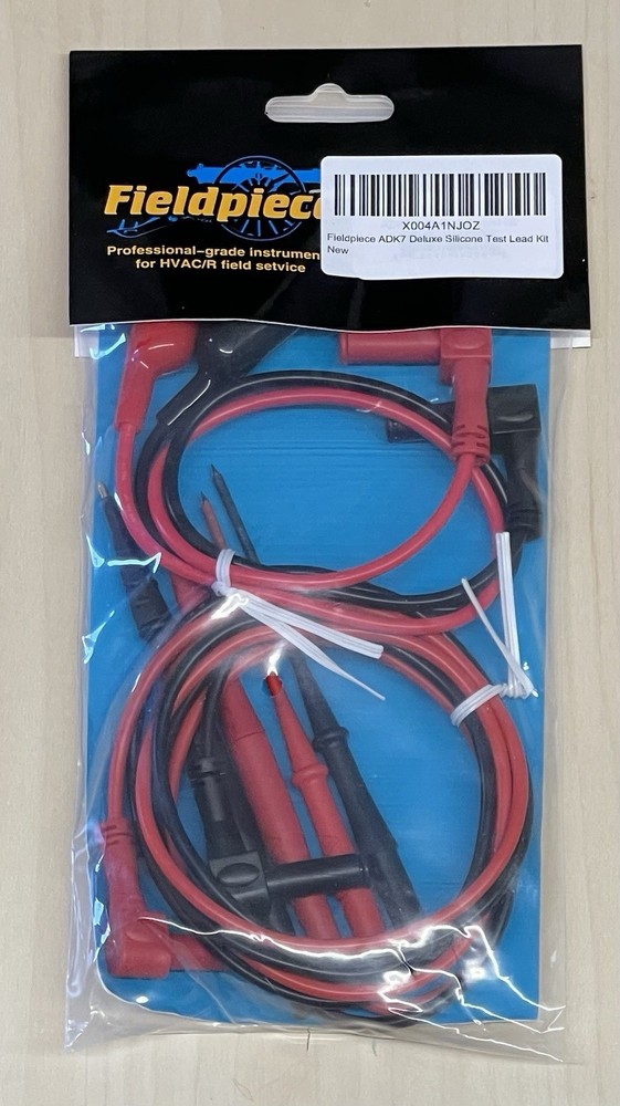Fieldpiece ADK7 Deluxe Silicone Test Lead Set with Clips/Molex Tips- Brand New
