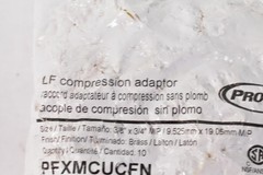 PROFLO LF Compression Adaptor 3/8 X 3/4 MIP Brass Fittings 10 Pack PFXMCUCFN