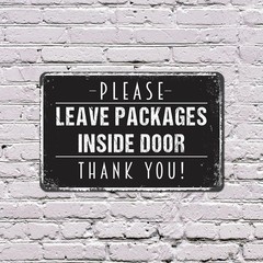 Please Leave Packages Inside Door Sign Drop Boxes Here Thanks for Porches