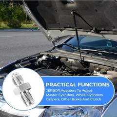 3AN Male to 3/8×24 Inverted Flare Brake Thread, Straight Male Fitting Adapter (1