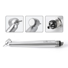 5 X Dental Handpiece 45 Degree Surgical High Speed Turbine Single Spray 4Hole