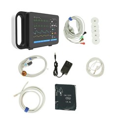 7″ Patient Monitor Vital Signs ECG NIBP SpO2 PR TEMP RESP Portable US Stock