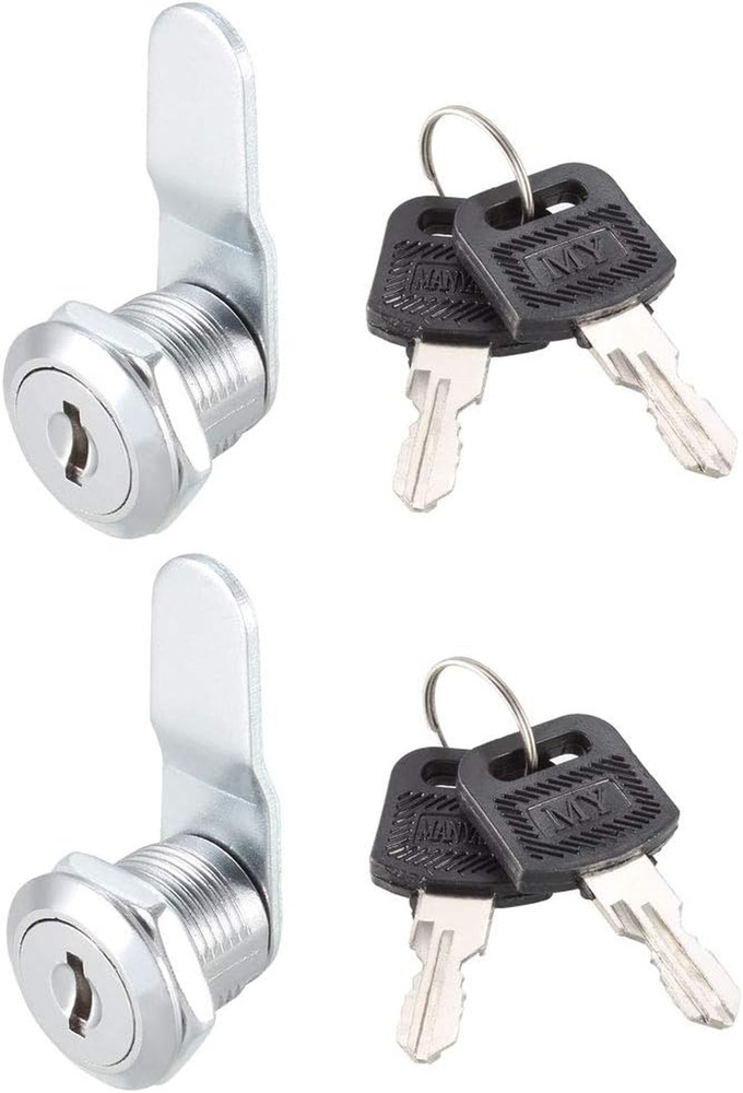 Cam Lock 5/8″ Cylinder Length Cabinet Locks with No.4 Cam, Fits for 5/16″ Max Th