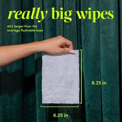 Flushable Wet Wipes for Adults Shea Butter Coconut Scented Personal Hygiene