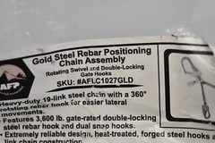 AFP Gold Steel Rebar Positioning Chain Assembly Rotating Swivel Double Lock