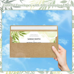 50 Pcs Kraft #10 Business Envelopes, Self Seal Standard Envelopes, Windowless Bu