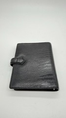 Rare Filofax Pocket Topaz Black leather Organizer Planner unused retired