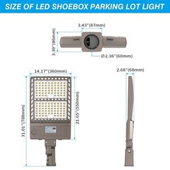 LED Stadium Lights 400W Commercial Shoebox Parking Lot Lighting AC100-277V IP65