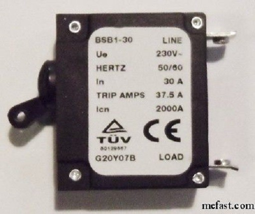 30 A Generator Circuit Breaker 37.5 Trip amps