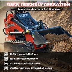 TYPHON STOMP 502 Compact Tracked Skid Steer Loader 22.1HP Honda Gasoline engine