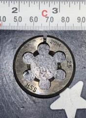 M20x2.5 Adjustable Round Die HSS High Speed Steel M20 X 2.5 1-1/2”OD