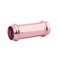 1/2 In. X 1/2 In. Copper Press Extended Coupling No Stop Press Fit X Press Fit