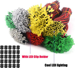 80Pcs 5MM 3Volt LED Lights Kit Emitting Diodes Pre Wired LED Lights Diodes 8 …