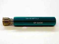 NEW 1/4 18 NPT L1 PIPE THREAD PLUG GAGE .25 .250 .2500 N.P.T. NATIONAL TAPER