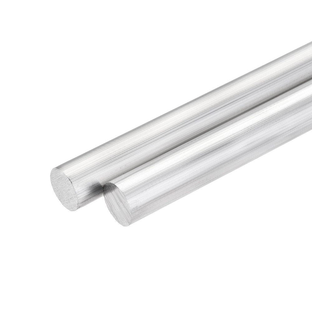 15mm x 250mm Aluminum Solid Round Rod Lathe Bar for DIY Craft Tool, 2 Pcs