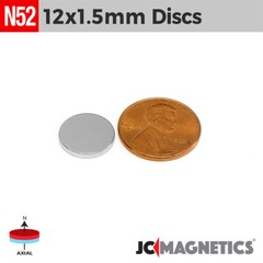 12mm x 1.5mm N52 Super Strong Rare Earth Neodymium Magnet Round Disc 12×1.5mm