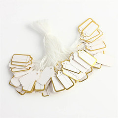Garage Sale Price Tags Size #5 Blank White Merchandise Hang String Strung New
