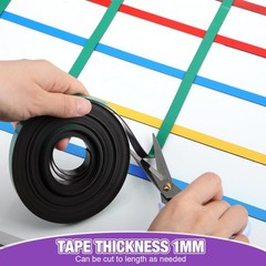 8 Rolls Magnetic Tape Strips 2/5″ x 33ft – Colorful Dry Erase Board Dividers for