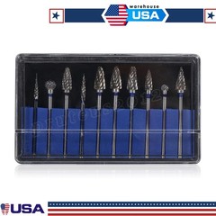 10 Pcs Tungsten Carbide HP Dental Acrylic Bur Drill Coarse Cutter 2.35mm Shank