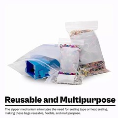 4 Mil White Block Clear Zipper Lock Bags Plastic Reclosable Bags 1000-10000