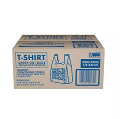 T-Shirt Carry-Out Bags Shopping Thank You Bags (1,000 – 2,000ct.)