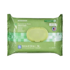 McKesson Flushable* Personal Wipe 7.5 x 12.5″ DXLF96 1 Pack 96 Wipes
