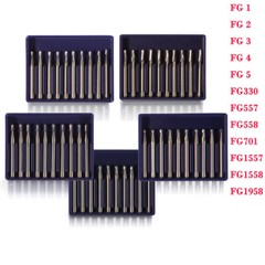 10-100Pcs Dental Carbide Burs fit for High Speed Handpiece Round Cone Bur FG 1.6