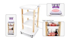 For Cavitation Beauty Machine Stand Rolling Cart ABS Aluminum Beauty SPA Trolley
