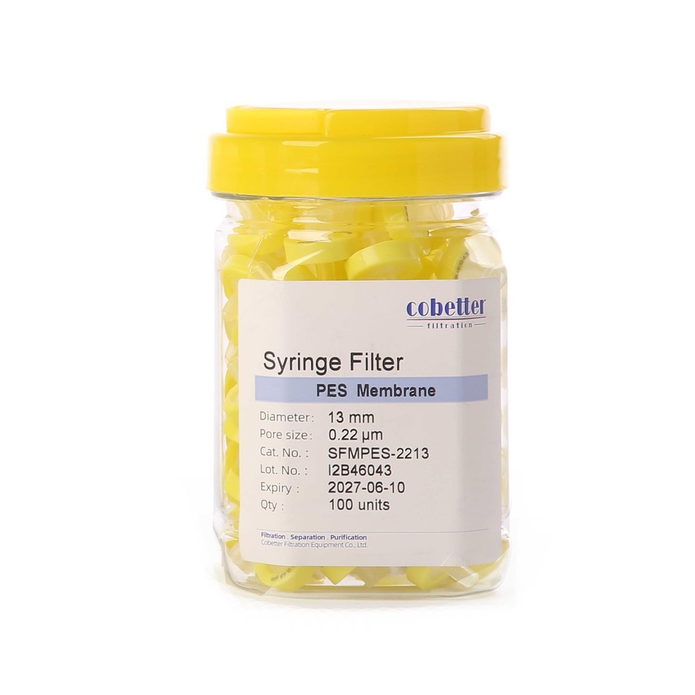 100 Pack PES Filter Lab Filters 0.22μm Pore Size 13mm Diameter Hydrophilic Fi…