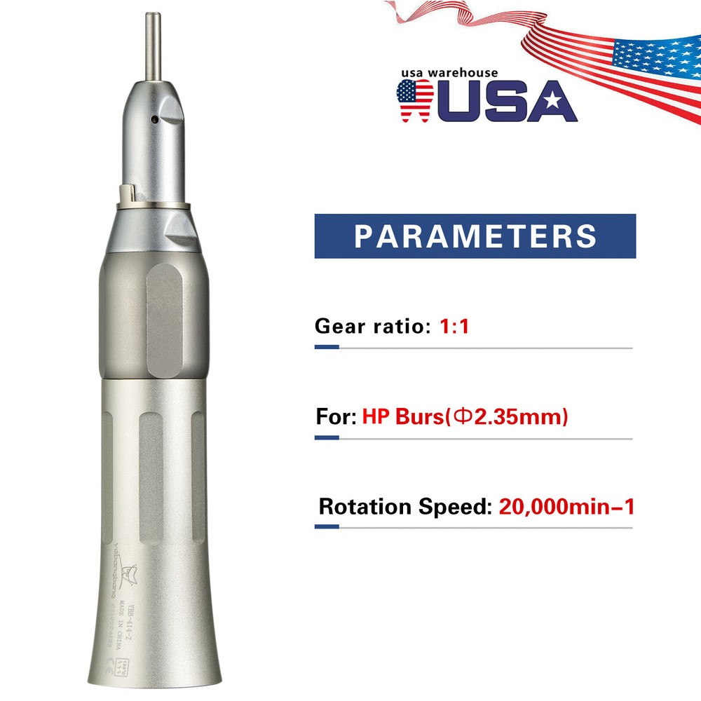 YABANG NSK Style Dental FX65 Slow Low Speed Straight Nose Cone Handpiece HP Burs