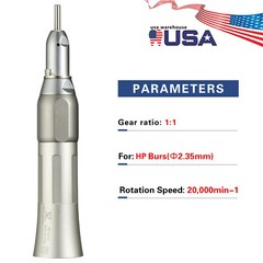 YABANG NSK Style Dental FX65 Slow Low Speed Straight Nose Cone Handpiece HP Burs