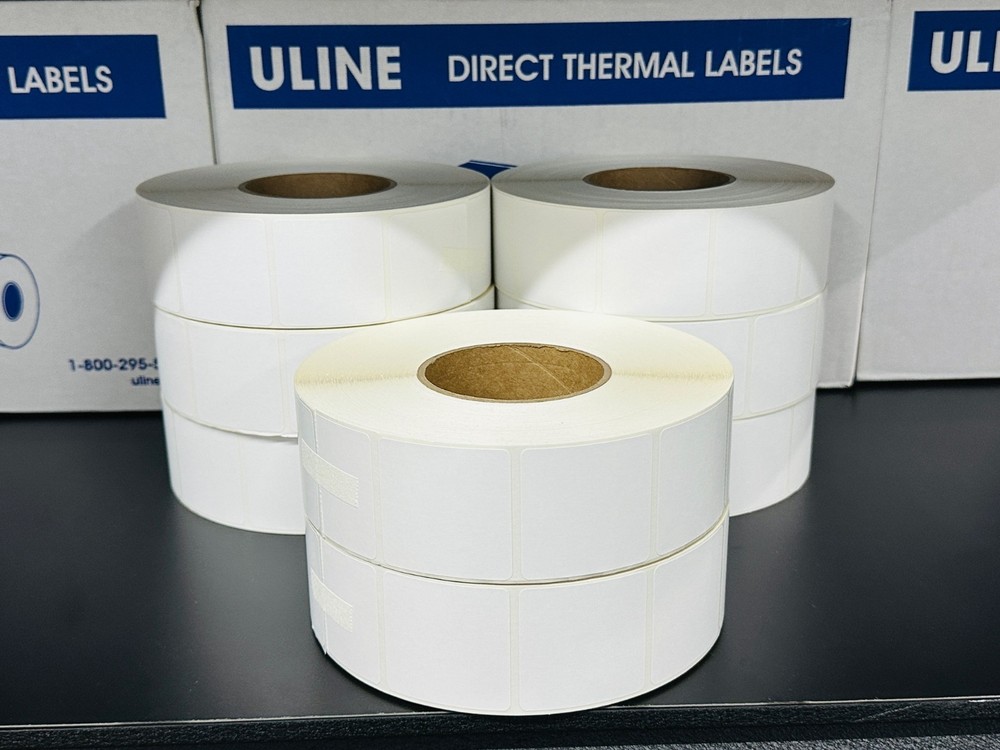 ULINE 2X2″ Industrial Direct Thermal Labels 2750 X 8= 22,000 LABELS