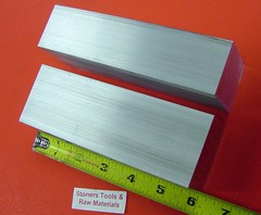 2 pieces 2″ X 2-1/2″ ALUMINUM 6061 FLAT BAR 6″ long Extruded Solid Mill Stock