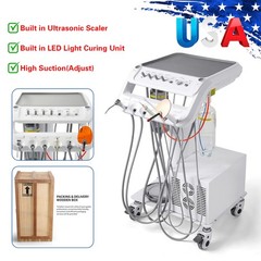 Portable Dental Mobile Delivery Unit with Air Compressor Curing Light Scaler